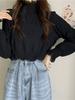 Camisa Base Nueva Estilo Coreano Primavera, Otoño e Invierno, Top de Mujer Delgado de Moda y Elegante con Cuello Medio Alto