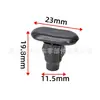 Clipe de Moldura do Painel Lateral de Carro Preto-Cinza 75867-60020 para Lexus GX470