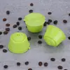 5 Peças couro de vaca em caixa adequado para máquina de café DOLCE GUSTO Copo de cápsula filtro de café reutilizável