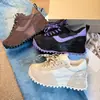 Zapatillas de Entrenamiento Alemanas Estilo Europeo de Piel Genuina en Relieve para Mujer, Suela Gruesa, Aumentan la Altura, Versátiles, Cómodas, Zapatos Casuales Deportivos, Transpirables, Zapatos de Papá para Mujer