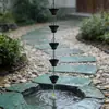 Arte de Hierro Cadena de Lluvia para Patio Exterior Campanas Decoración de Paisaje de Jardín Colgante en Aleros Cadena de Lluvia para Drenaje Bajante Carrillón de Viento