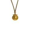 Yincheng Plata de Ley S925 Chapada en Oro Bolsa de la Fortuna Collar de Cuerda Trenzada Nuevo para Mujer Chinoiserie Cortada Colgante de Bolsa de la Fortuna Antigua Cadena para Suéter