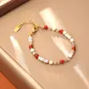 Collar de Perlas de Agua Dulce Naturales y Piedra de Ágata Roja con Cuentas, Fresco y Dulce, Cadena de Suéter de Moda de Alta Gama, Pulsera Versátil
