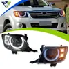 Adequado para modificação do conjunto de farol da Hilux VIGO 2008-2011 com lente de LED e luzes diurnas
