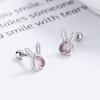 Pendientes de tuerca con forma de conejo de plata de ley 925 para mujer, nuevos pendientes de tuerca con forma de hueso que combinan con todo, estilo sencillo, joyería de alta calidad para las orejas.
