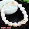 Pulsera Bodhi Garra de Gato Wen Juega Raíz de Bodhi Quemada con Carbón Bodhi Blanco de Jade Pulsera Joyería para Hombres y Mujeres Accesorios de Gato para Pareja