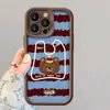 Funda para Teléfono con Cordón de Oso de Mantequilla Edición Otoño/Invierno Adecuada para Apple 17Pro Nueva Funda para Teléfono con Cordón de Celebridad de Internet de Dibujos Animados