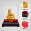 Coleta de Riqueza e Bênção da Fortuna Ovelha Ornamento Veludo Areia Artesanato Dourado Suporta Personalização de LOGO Embalagem em Caixa de Presente Reunião Anual da Empresa Presentes para Clientes