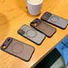 Adecuado para Funda de Teléfono Móvil iPhone 17Promax, Apple 16 Mate Magnético Tacto Suave Semitransparente 15Pro Funda Protectora