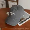Boné de Baseball Bordado Retro Americano Novo Estilo Feminino Chapéu com Aba Rasgado Desgastado Letra Tendência Proteção Solar Sombra Chapéu Masculino