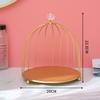 Estilo Nórdico Rejilla de Almacenamiento Tipo Jaula de Pájaros de Hierro Estante de Almacenamiento para Labiales Cosméticos Estante para Productos de Cuidado de la Piel Mesa Perfume