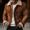 Ropa Nueva para Hombre Otoño e Invierno 2025 Exportación Transfronteriza Ropa para Hombre Europea y Americana Chaqueta de Pantalón Retro para Hombre con Solapa y Múltiples Bolsillos