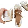 Salto Alto Grosso com Salto Interno Estilo Francês Boca Rasa Sapatos de Salto Único para Mulheres Verão 2025 Novo Estilo com Saia Sapatos de Ballet Mary Jane
