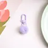 Chaveiro de Pingente Criativo Fofo Bola de Pelúcia Acessório DIY com Anel de Conexão Giratório Decoração Versátil para Bolsa