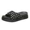Sandalias de Lunares para Mujer, Tendencia Verano 2025 Estilo Coreano Moda Exterior con Suela Gruesa Cruzadas para Playa, Antideslizantes