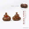 Colgante de Calabaza Tallada y Pintada de Ébano Adorno de Collar DIY Atracción de Riqueza Bolsa de la Suerte Colgante para Bolsa de Llaves Accesorios de Riqueza