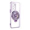 Aplicável ao estojo de celular OPPOA96 galvanizado A78 transparente RealmeC55 giroscópio magnético suporte RENO12F transfronteiriço