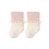 Calcetines para Bebé Recién Nacido Primavera y Otoño 2024 Boca Ancha Sueltos Estilo Coreano Calcetines con Volantes Florales Calcetines sin Costuras a Media Pantorrilla