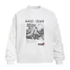 Camiseta de manga larga para hombre con estampado de personaje estilo americano, colección primavera/otoño, corte holgado, moda urbana, estilo hip-hop, cuello redondo, top casual