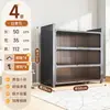 Armário de Armazenamento de Aço Prateleira de Armazenamento Doméstico Estante de Livros para Quarto Armário de Armazenamento Multi-Camadas de Piso para Varanda com Porta Armário de Armazenamento para Sala de Estar
