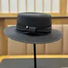 Sombrero de Paja Retro Estilo Coreano Sombrero de Sol de Verano para Mujer de Copa Plana con Lazo Protección Solar Sombrero de Jazz Moderno