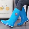 Botas impermeables engrosadas, botas de lluvia de caña alta para mujer, forradas y cálidas para invierno, altura hasta la pantorrilla, antideslizantes, botas de goma para hombre, botas de lluvia para días lluviosos