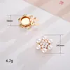 Botones de Puño Flor de Perla con Goteo de Aceite Simples y Versátiles Accesorios de Botón Decoración de Ropa Aleación de Zinc Materiales de Accesorios para Joyería DIY