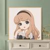 Pintura al óleo digital DIY de dibujos animados de anime Princesa tamaño pequeño 20x20 30x30 puesto mercado nocturno grafiti fábrica al por mayor