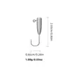 Anzuelo con Cabeza de Plomo de Medusa Hueca Pintura Negra Anzuelo Micro Señuelo con Púa Anzuelo para Señuelo Blando Anzuelo de Acero de Alto Carbono Accesorios para Equipo de Pesca Transfronterizo