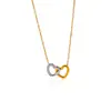 Collar de Corazón de Acero Inoxidable 316 de Nuevo Estilo Transfronterizo, Cadena de Clavícula de Lujo Ligero Europeo y Americano, Cadena de Suéter de Alta Gama, Accesorio para el Cuello de Acero de Titanio
