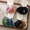 4 piezas ~ falda de hongo anillo de toalla de alta elasticidad cabeza de bola de temperamento goma para atar el pelo anillo para el pelo duradero simple