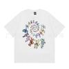 Transfronterizo 2026 Verano Nueva Marca Europea y Americana de Moda Unisex Holgada Manga Corta Cuello Redondo Camiseta Retro Versátil Casual Manga Media