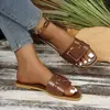 Comércio exterior sandália casual feminina de uma tira, tamanho grande, metal, marca D, para uso externo, praia, casual, novidade verão 2026