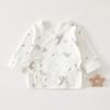 Roupas para bebê recém-nascido roupas de meio nas costas primavera e outono bebê 0-3 meses algodão puro jaqueta sem costura roupas de monge roupas de primavera 2