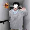 Moletom Espesso com Forro de Lã, Falso Duas Peças, Bloqueio de Cores, Gola Camisa, Manga Longa, Gola Reversível, Design Solto, Top para Homem, Primavera e Outono