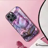 Aplicable a Apple 18PRO Funda de Cristal Templado 17PROMAX Libro Mariposa Cubierta Protectora iPhone16 Flor 17E
