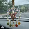 Brocado de música borboleta cristal cinco vias deus carro ornamento pendurado bolsa ponto turístico pingente de presente para homens e mulheres roupas casa