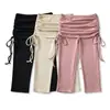 Pantalones Capri de Yoga para Mujer para Entrenamiento, Correr, Pilates, Cubre Glúteos, Fitness, Cintura Alta con Cordón y Conjunto de Tirantes Halter