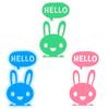 YG65 Personalidade Sticker Luminous HELLO Coelho Três cores Switch Sticker Home Wall Decoração Adesivo de parede autoadesivo