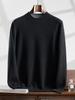 Outono e inverno novo 100 suéter de caxemira masculino meia gola alta gola alta cor sólida moda suéter quente camisa de base de malha