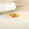 Nuevos Anillos Dobles Corazón a Corazón para Mujer, Diseño de Nicho, Anillos de Amor Dorados con Forma de Corazón, Joyería de Mano Ajustable al por Mayor