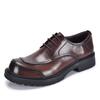 Sapatos de Couro Masculinos, Couro Genuíno de Alta Qualidade Primeira Camada Couro de Vaca Primavera & Outono Cadarço Negócios Formal Sapatos Masculinos, Sapatos Casuais de Sola Grossa
