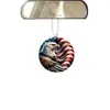 Bandera del Día de la Independencia Americana Transfronteriza Buitre Llavero Acrílico Colgante para Mochila Adorno para Espejo Retrovisor de Coche