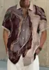 Camisa Hawaiana Estampada con Degradado de Color Primavera y Verano para Hombre Vacaciones Playa Comercio Transfronterizo Fabricante Camisa de Manga Corta de Verano