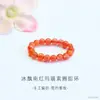 Anillo Liso Trenzado de Amatista Natural Guan Yu Anillo Elástico de Ágata Transmisión en Vivo Templo Mayorista S5082601
