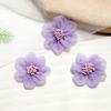 Organza Coreana Cosida a Mano Flores Pequeñas Tela Flor Gasa Flor Accesorios de Joyería Tocado Accesorios de Flores Decorativas Flor de Gasa de Nieve