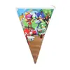 Nueva Colección de Banderines Triangulares con Temas de Dibujos Animados para Decoración de Fiestas de Cumpleaños y Festividades, Accesorios y Pancartas