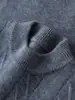 Suéter de cashmere novo transfronteiriço para homens, gola alta, tricô jacquard espessado, casual de negócios, blusa de malha para usar por baixo
