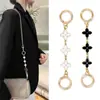 Bolsa de Mahjong Cadena de Extensión Metálica Bolsa de Modificación para Axila con Cadena Luna Camelia Trébol de Cuatro Hojas Correa de Hombro de Extensión Accesorios