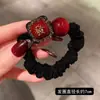 2026 Ano do Cavalo Laço de Cabelo de Ano Novo Presilha de Cabelo Vermelha Elástico de Alta Elasticidade para Mulheres Faixa de Cabelo de Ano Novo